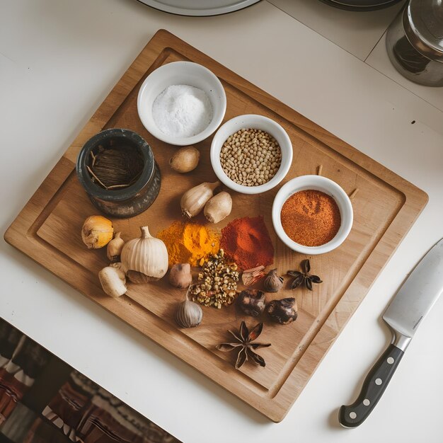 Zestaw przypraw i naczynia